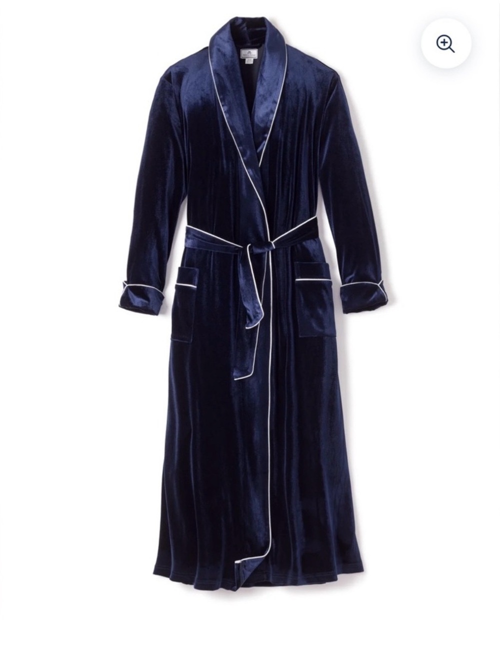 Petite Plume New York Men’s Luxury Blue Velvet Long Robe Size L / XL